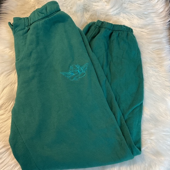Boys Lie Josh Grunfeld Vintage Sweatpants in Emerald Green - Picture 4 of 8